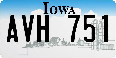 IA license plate AVH751