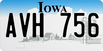 IA license plate AVH756