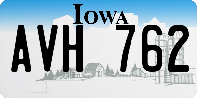 IA license plate AVH762