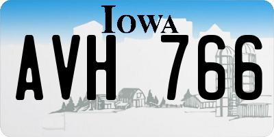 IA license plate AVH766