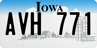 IA license plate AVH771