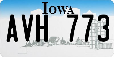 IA license plate AVH773
