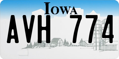 IA license plate AVH774