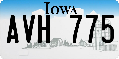IA license plate AVH775