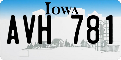 IA license plate AVH781