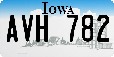 IA license plate AVH782