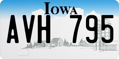 IA license plate AVH795