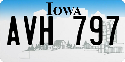 IA license plate AVH797