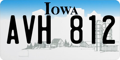 IA license plate AVH812