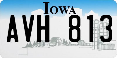 IA license plate AVH813