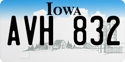 IA license plate AVH832