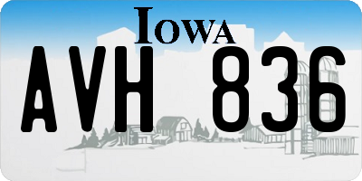 IA license plate AVH836