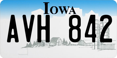 IA license plate AVH842