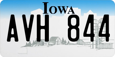 IA license plate AVH844