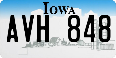 IA license plate AVH848