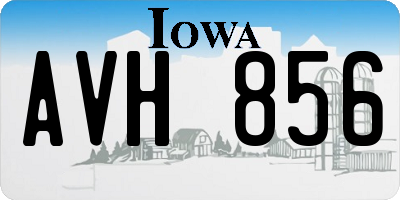 IA license plate AVH856