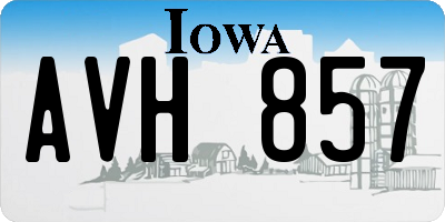 IA license plate AVH857