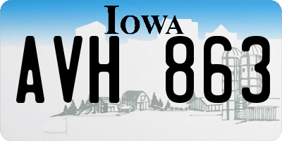 IA license plate AVH863