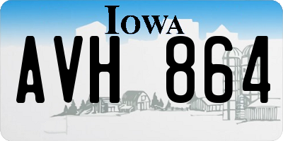 IA license plate AVH864