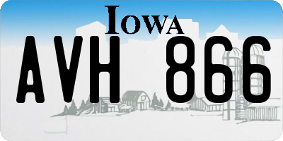 IA license plate AVH866