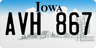 IA license plate AVH867