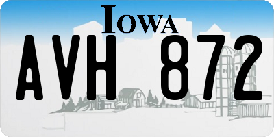 IA license plate AVH872