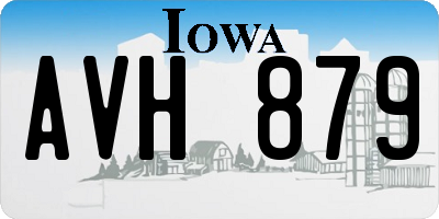 IA license plate AVH879