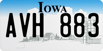 IA license plate AVH883