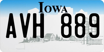 IA license plate AVH889