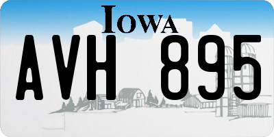 IA license plate AVH895