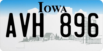 IA license plate AVH896