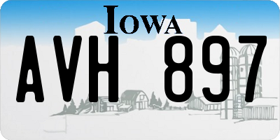 IA license plate AVH897