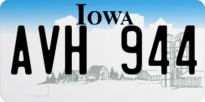 IA license plate AVH944