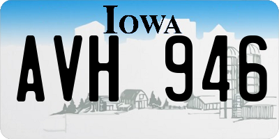 IA license plate AVH946