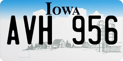 IA license plate AVH956