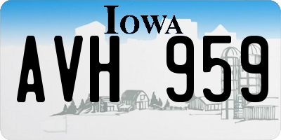 IA license plate AVH959