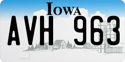 IA license plate AVH963