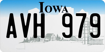 IA license plate AVH979