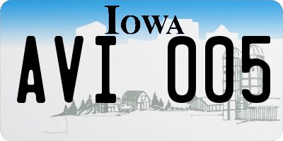 IA license plate AVI005