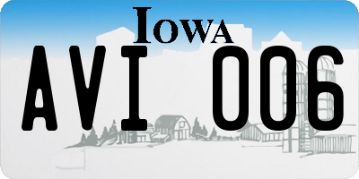 IA license plate AVI006