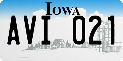 IA license plate AVI021