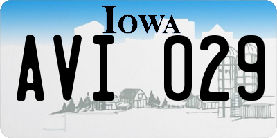 IA license plate AVI029