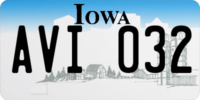 IA license plate AVI032