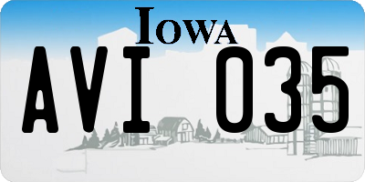 IA license plate AVI035