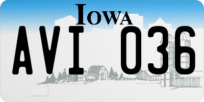 IA license plate AVI036