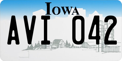 IA license plate AVI042
