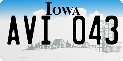 IA license plate AVI043