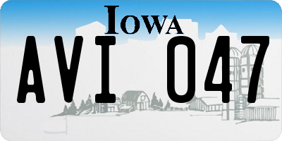 IA license plate AVI047