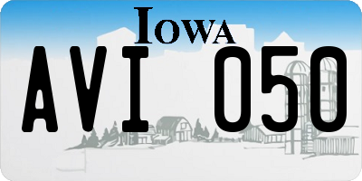 IA license plate AVI050
