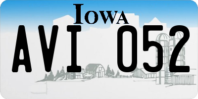 IA license plate AVI052